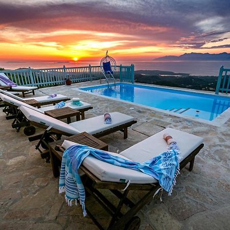 Villa Orizontas Corfu, Private Villa With Breathtaking Views Loutses Eksteriør bilde