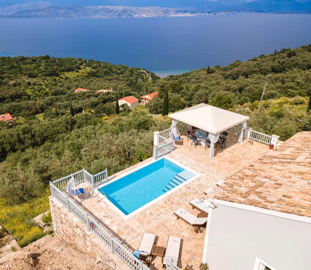 Villa Orizontas Corfu, Private Villa With Breathtaking Views Loutses Eksteriør bilde