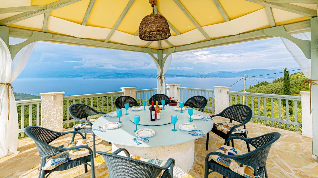 Villa Orizontas Corfu, Private Villa With Breathtaking Views Loutses Eksteriør bilde