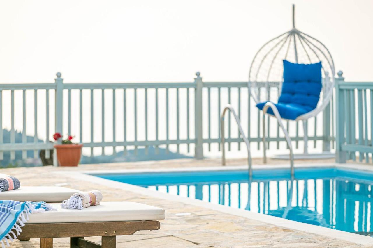 Villa Orizontas Corfu, Private Villa With Breathtaking Views Loutses Eksteriør bilde